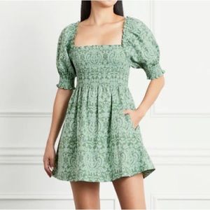 Hill House Home Athena Nap Dress in Green Jacquard